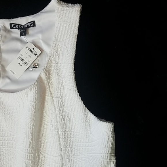 Express White sleeveless dress shirt se medium - Picture 4 of 6